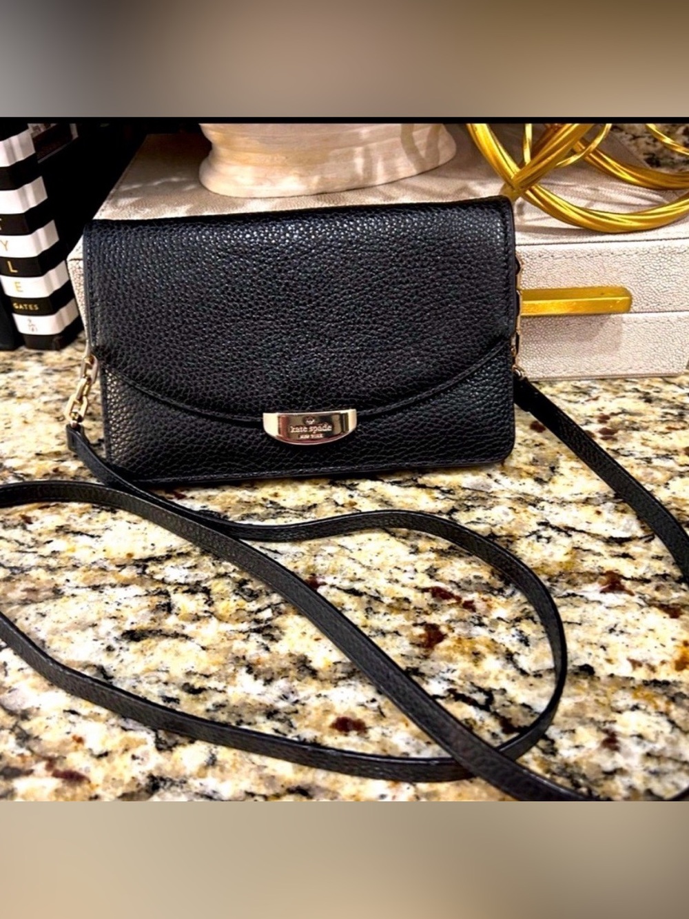 Kate Spade Mini Black Handbag like new